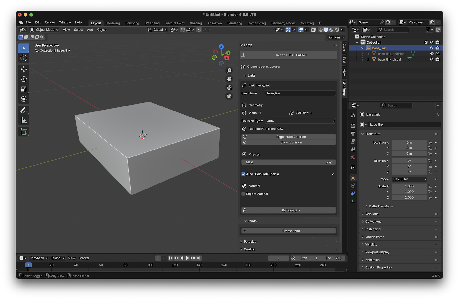 Creating the Base Link